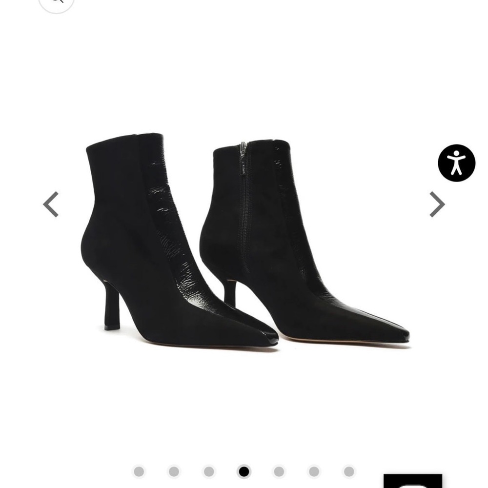 Schutz Patent Leather & Nubuck bootie